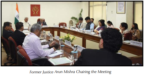 Former Justice Arun Mishra Chairing the Meeting