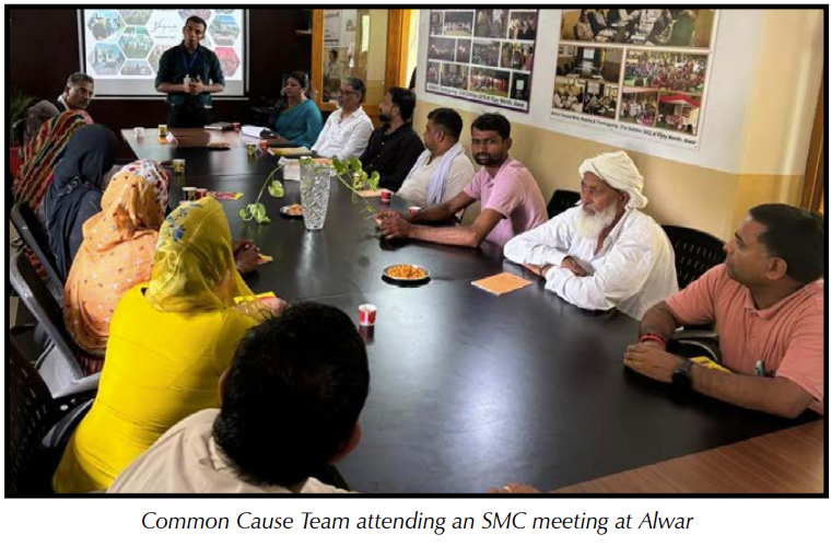 Common Cause Team attending an SMC meeting at Alwar